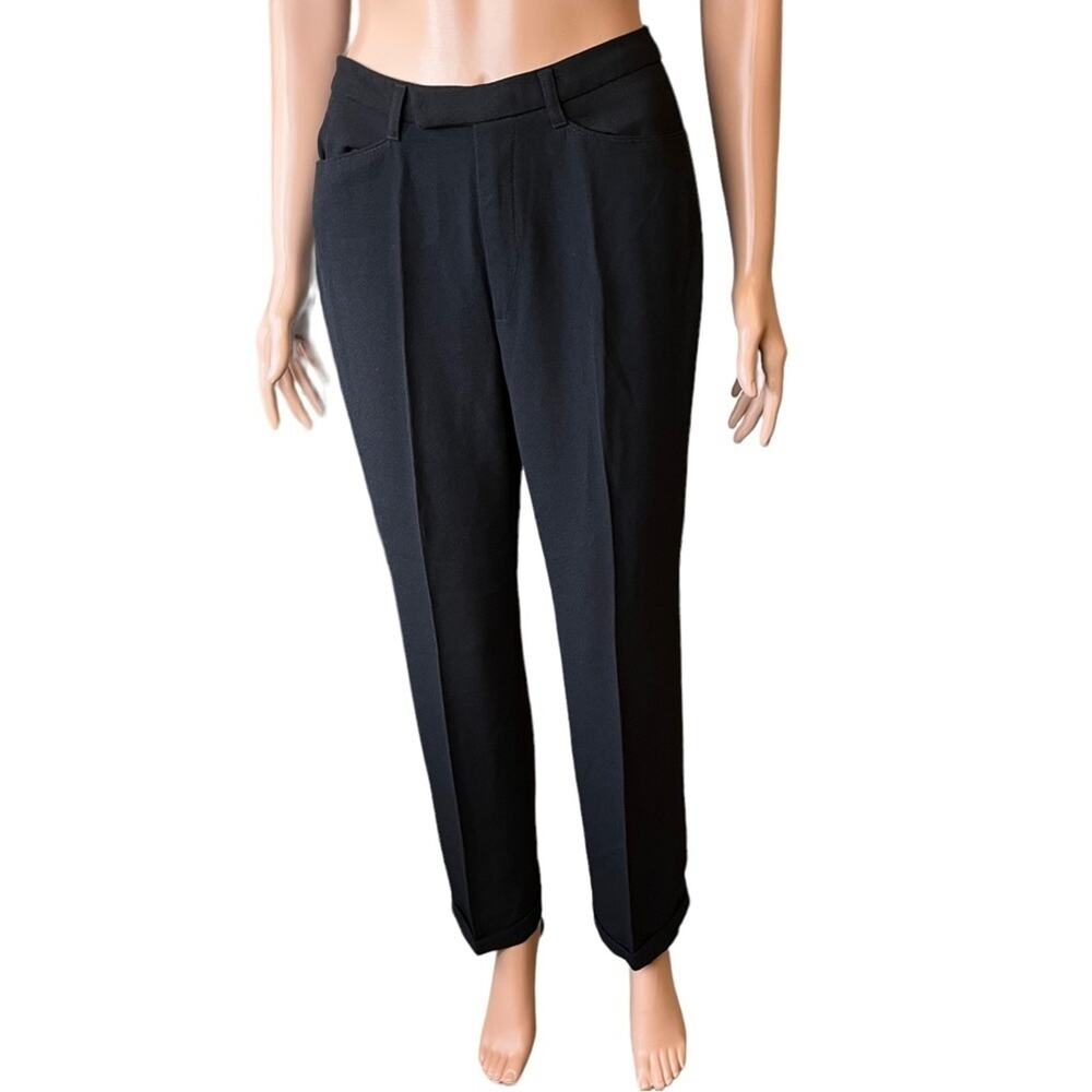 VTG Vertigo of Paris Womens Cuffed Crepe Dress Pants 10 Creased Quiet Luxury